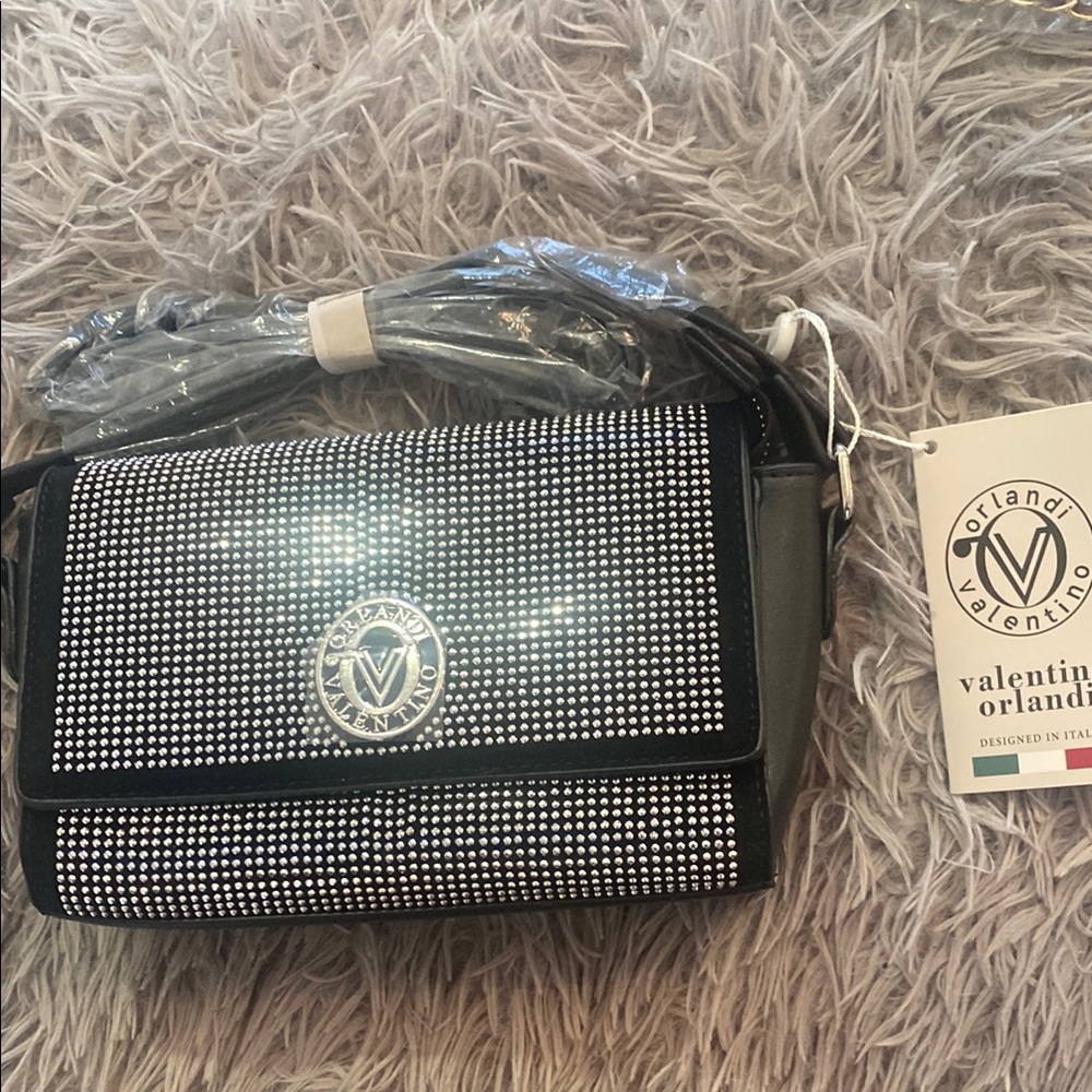 Valentino Orlandi Black and Silver Women's Bag